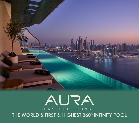 🌊مرتفع‌ترین استخر ۳۶۰ درجه جهانAura Skypool